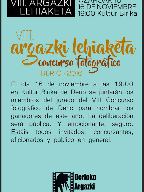 VIII. ARGAZKI LEHIAKETAren epaimahaiaren deliberazioa – Deliberación del jurado del VIII. concurso fotográfico