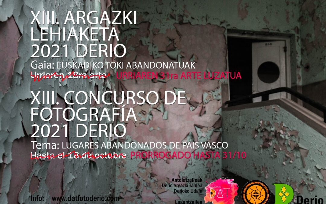 XIII. DERIOko Argazki Lehiaketa / XIII Concurso de Fotografía de Derio (2021) – PRORROGADO!